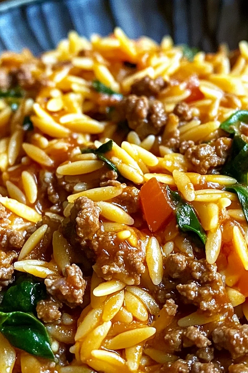 One-Pot Ground Beef Orzo Meal 3 Recipe image