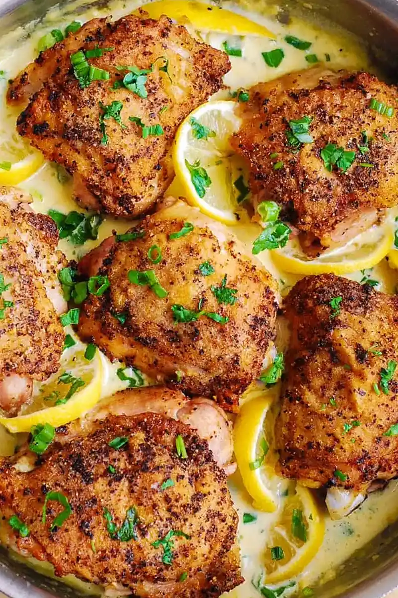 Lemon Pepper Chicken with Creamy Garlic-Lemon Sauce 3 Recipe image