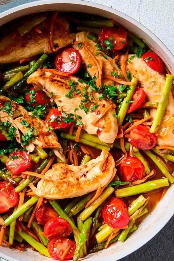 Balsamic Chicken and Vegetable Skillet 3 Recipe image