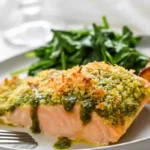 Baked Pesto Salmon with Parmesan Crust 4 Baked Pesto Salmon with Parmesan Crust