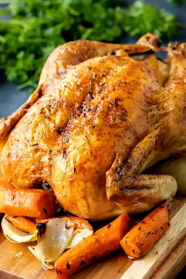 Perfect Whole Roasted Chicken with Root Vegetables and Gravy 3 Recipe image