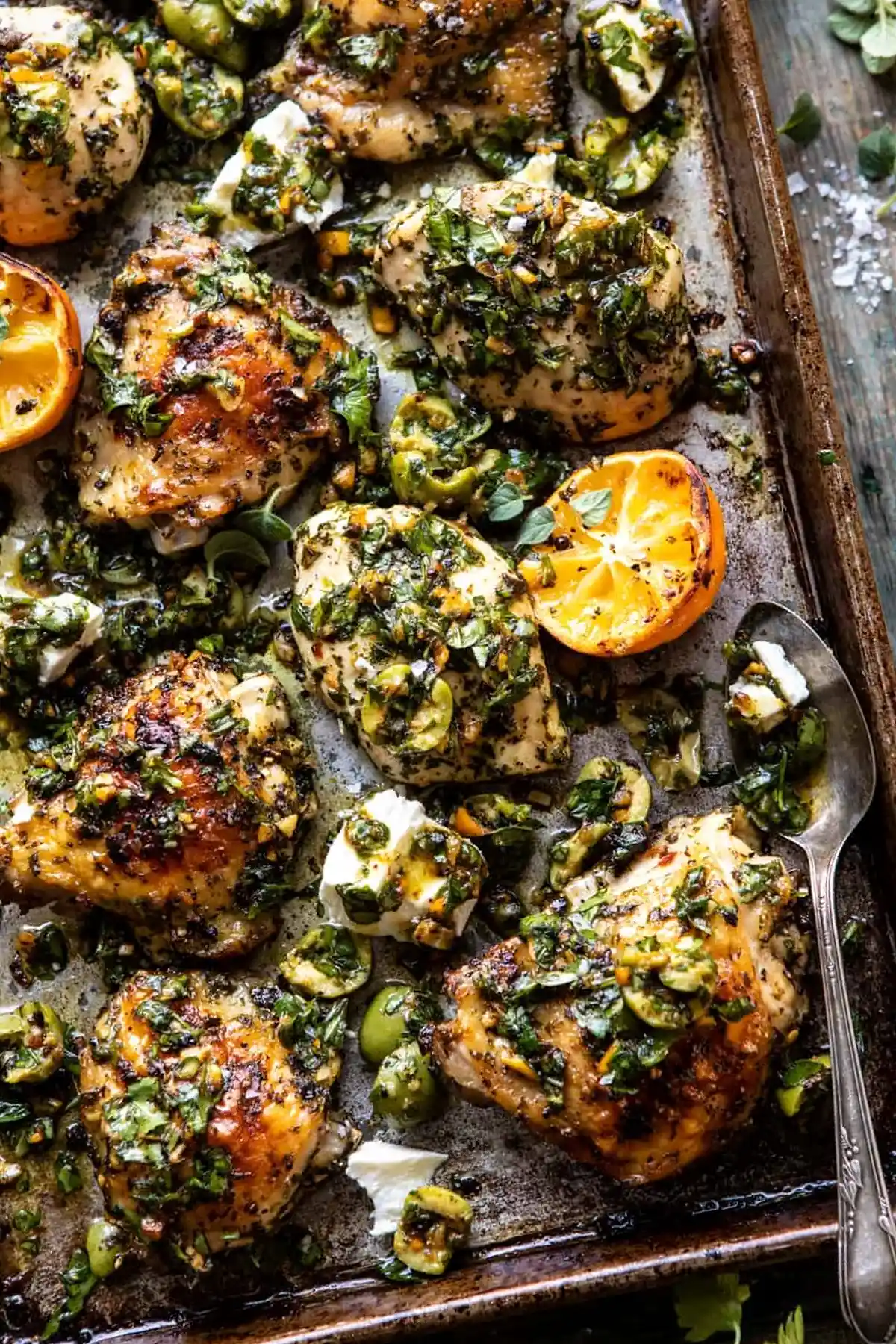 Roasted Garlic Butter Chicken with Lemon Olive Dressing 3 Recipe image