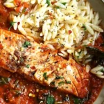 Spicy Salmon all'Arrabbiata with Wilted Spinach 4 Spicy Salmon all'Arrabbiata with Wilted Spinach