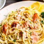 Pan-Seared Salmon Pasta with Lemon Cream Sauce 4 Pan-Seared Salmon Pasta with Lemon Cream Sauce