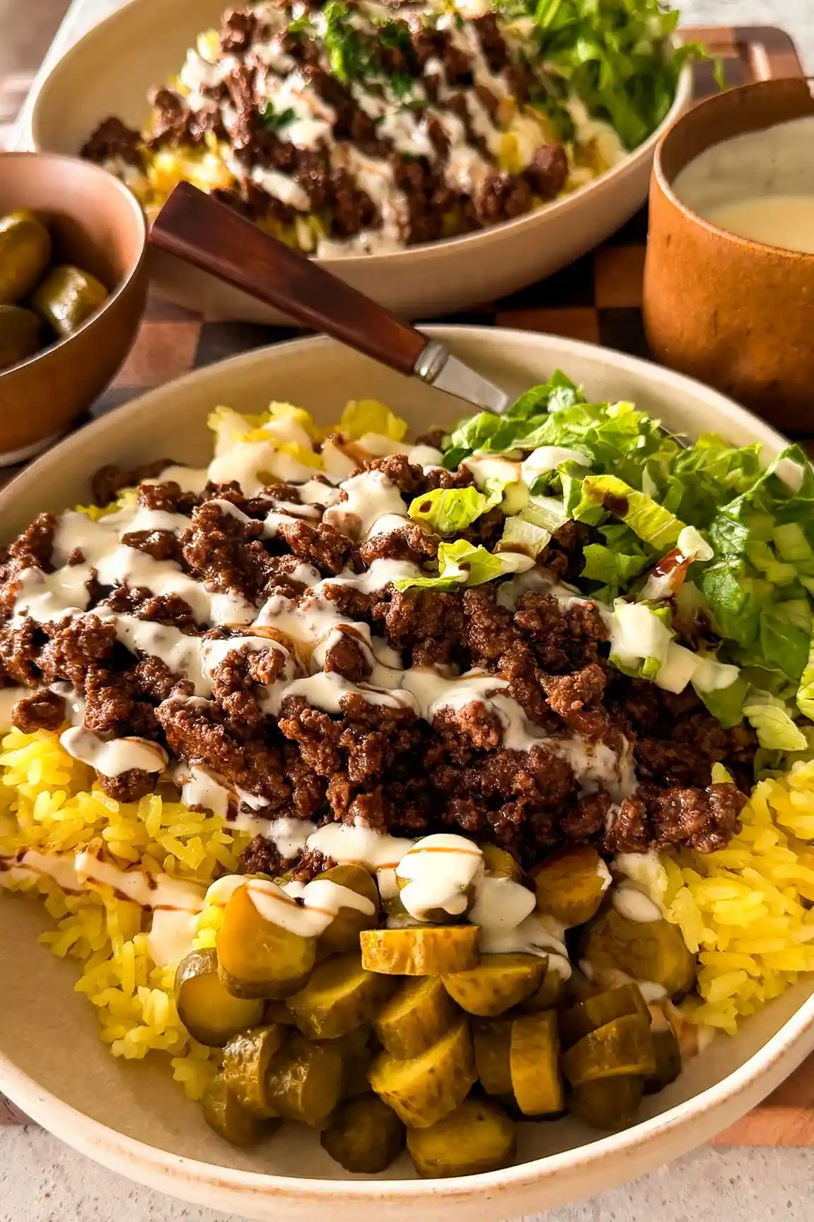 Shawarma Ground Beef Rice Bowls 3 Recipe image