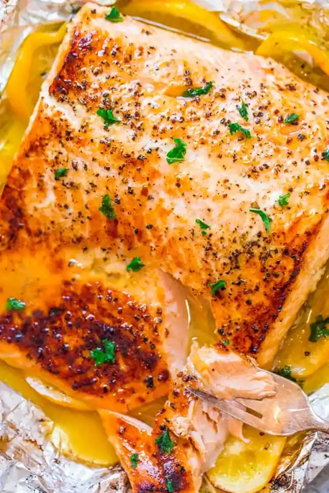 Sheet Pan Lemon Garlic Butter Salmon