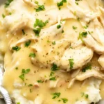 Easy 3-Ingredient Shredded Chicken and Gravy 4 Easy 3-Ingredient Shredded Chicken and Gravy