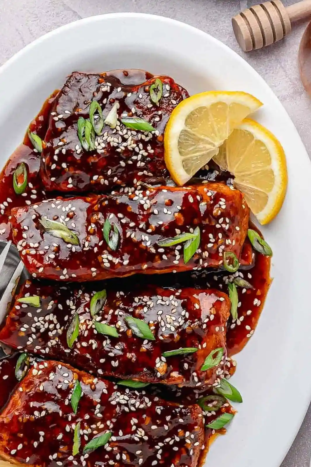 Spicy Honey Garlic Salmon 3 Recipe image