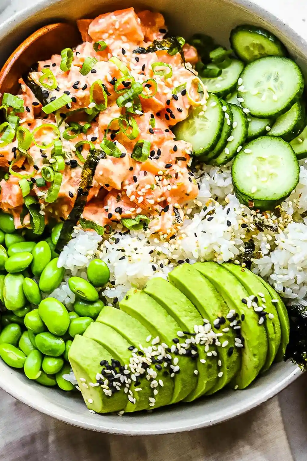 Spicy Salmon Sushi Bowls 3 Recipe image