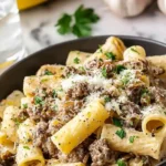 Creamy Ground Beef Alfredo Pasta 4 Creamy Ground Beef Alfredo Pasta