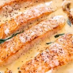 Creamy Tuscan-Style Salmon with Parmesan Sauce 4 Creamy Tuscan-Style Salmon with Parmesan Sauce