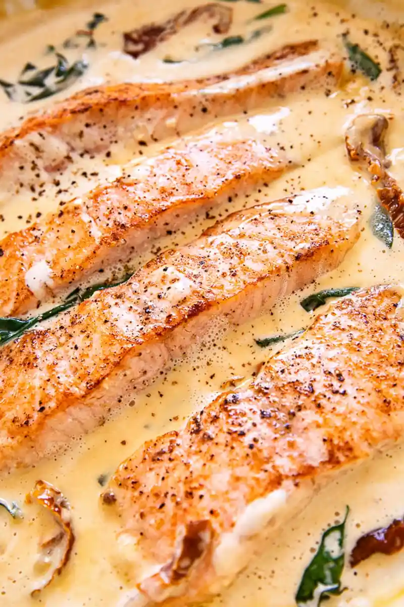 Creamy Tuscan-Style Salmon with Parmesan Sauce 3 Recipe image