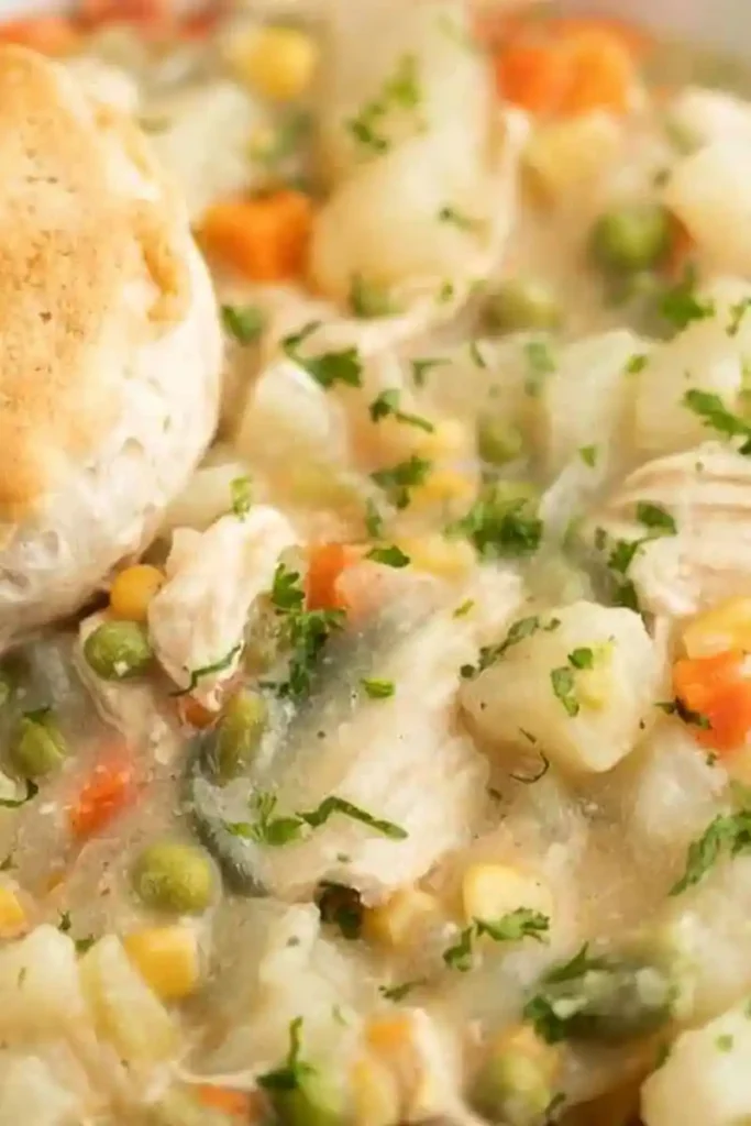 Slow Cooker Creamy Chicken Pot Pie