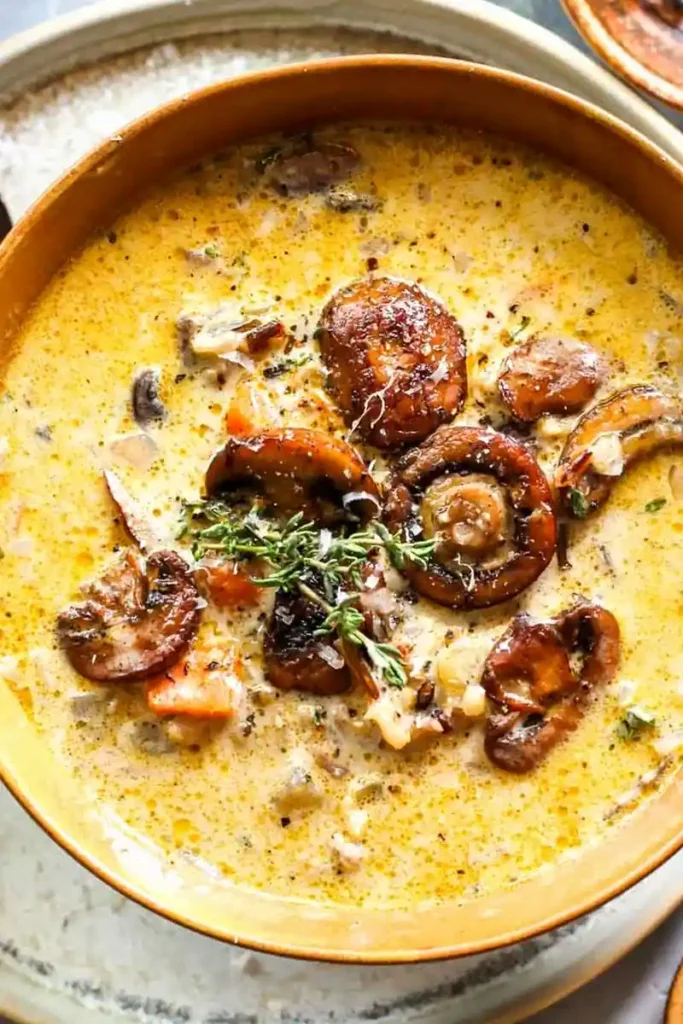 Creamy Wild Rice and Mushroom Soup