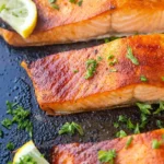 Crispy Broiled Salmon 4 Crispy Broiled Salmon