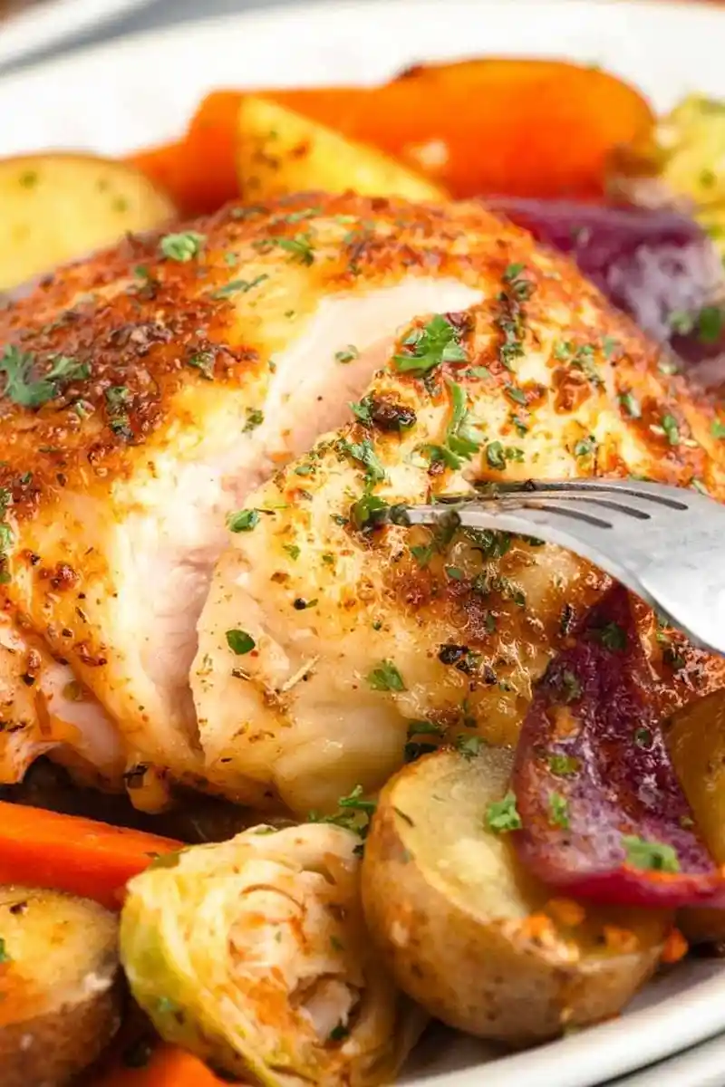 One-Pan Roasted Chicken Thighs and Root Vegetables 3 Recipe image