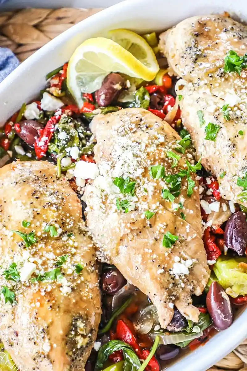 Slow Cooker Greek Chicken and Vegetables 3 Recipe image