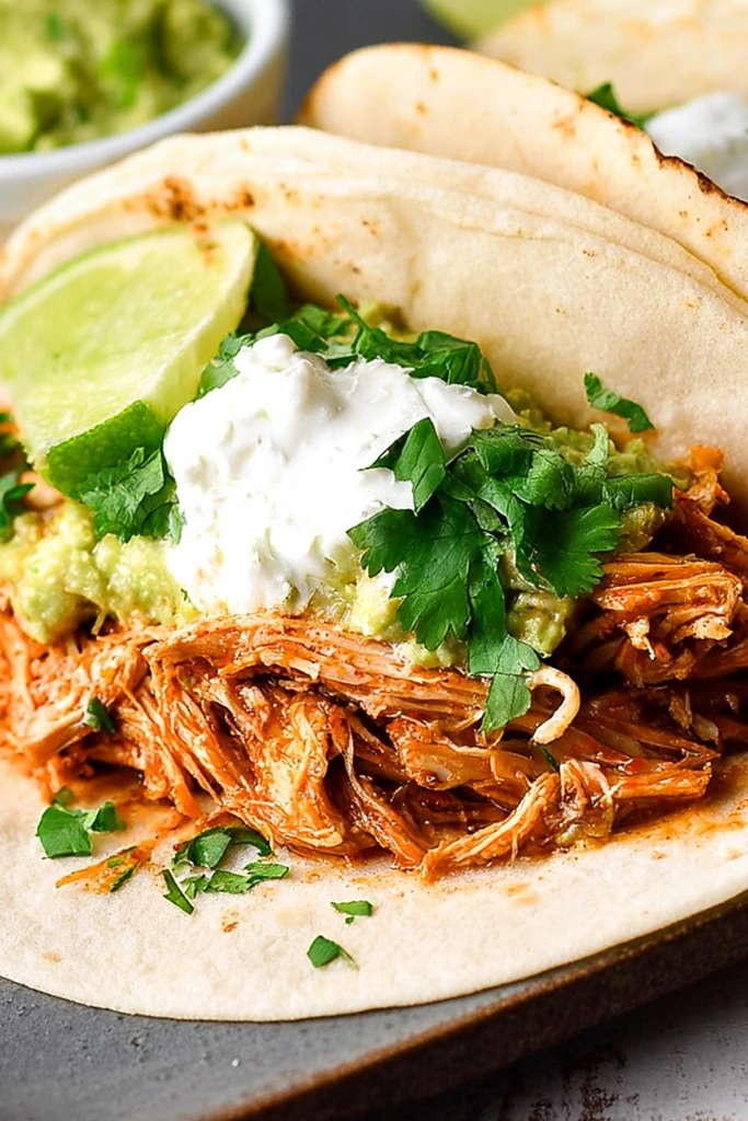 Slow-Simmered Crockpot Chicken Tacos 3 Slow-Simmered Crockpot Chicken Tacos