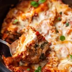 Crockpot Lasagna {Vegetarian} 4 Slow Cooker Vegetarian Lasagna with Spinach and Mushrooms