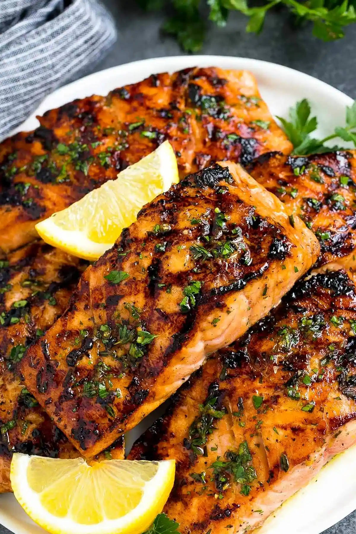 Garlic and Herb Grilled Salmon 3 Recipe image