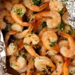 Garlic Butter Grilled Shrimp Foil Packets 4 Garlic Butter Grilled Shrimp Foil Packets
