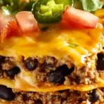Layered Taco Bake 4 Cheesy Layered Taco Bake