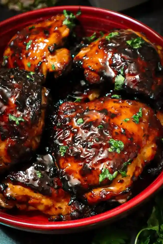 Easy Air Fryer Jerk Chicken Thighs 3 Recipe image
