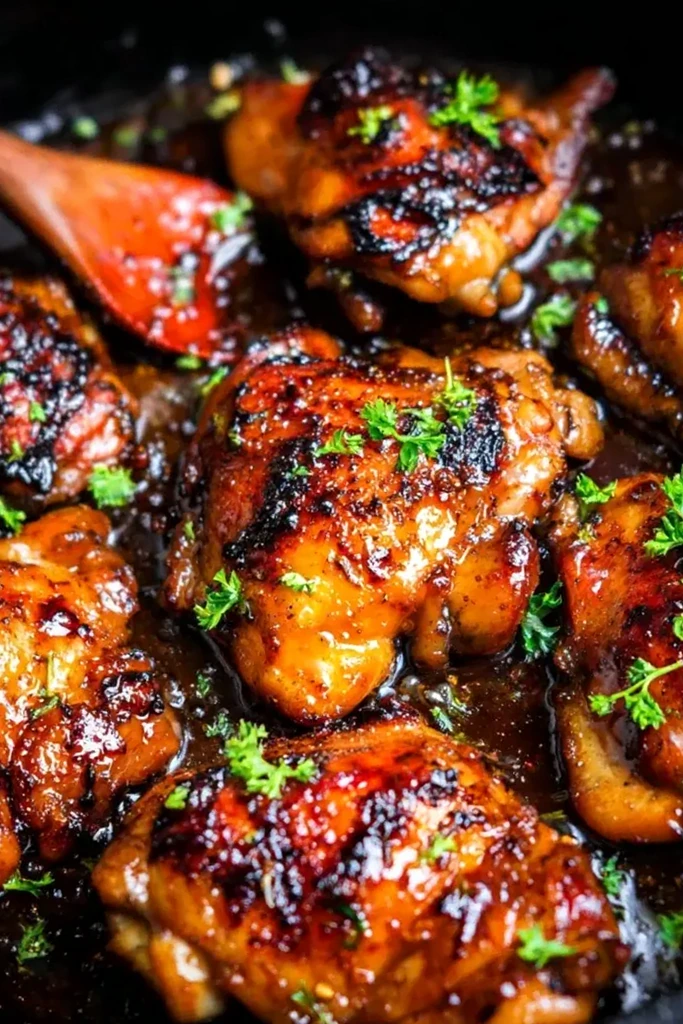 Baked Honey Garlic Boneless Chicken Thighs 3 Recipe image