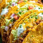 Oven Baked Crispy Cheesy Beef Tacos 4 Oven Baked Crispy Cheesy Beef Tacos