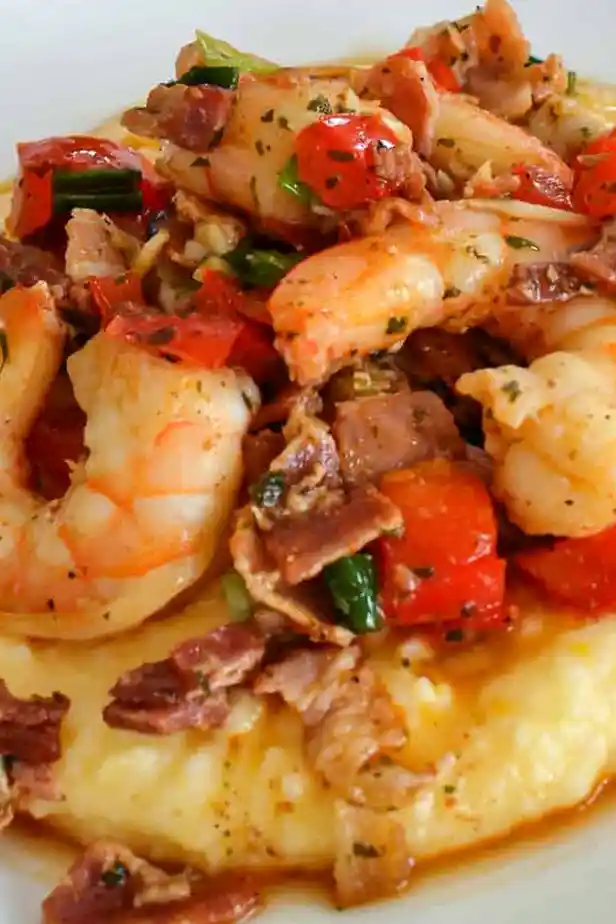 Southern-Style Shrimp and Cheesy Grits 3 Recipe image