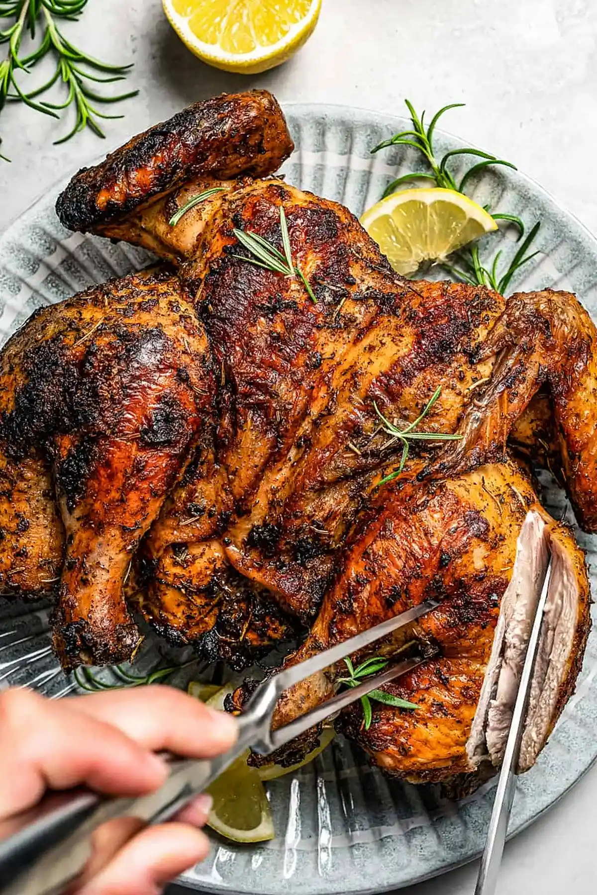 Herbed Spatchcock Grilled Chicken 3 Recipe image