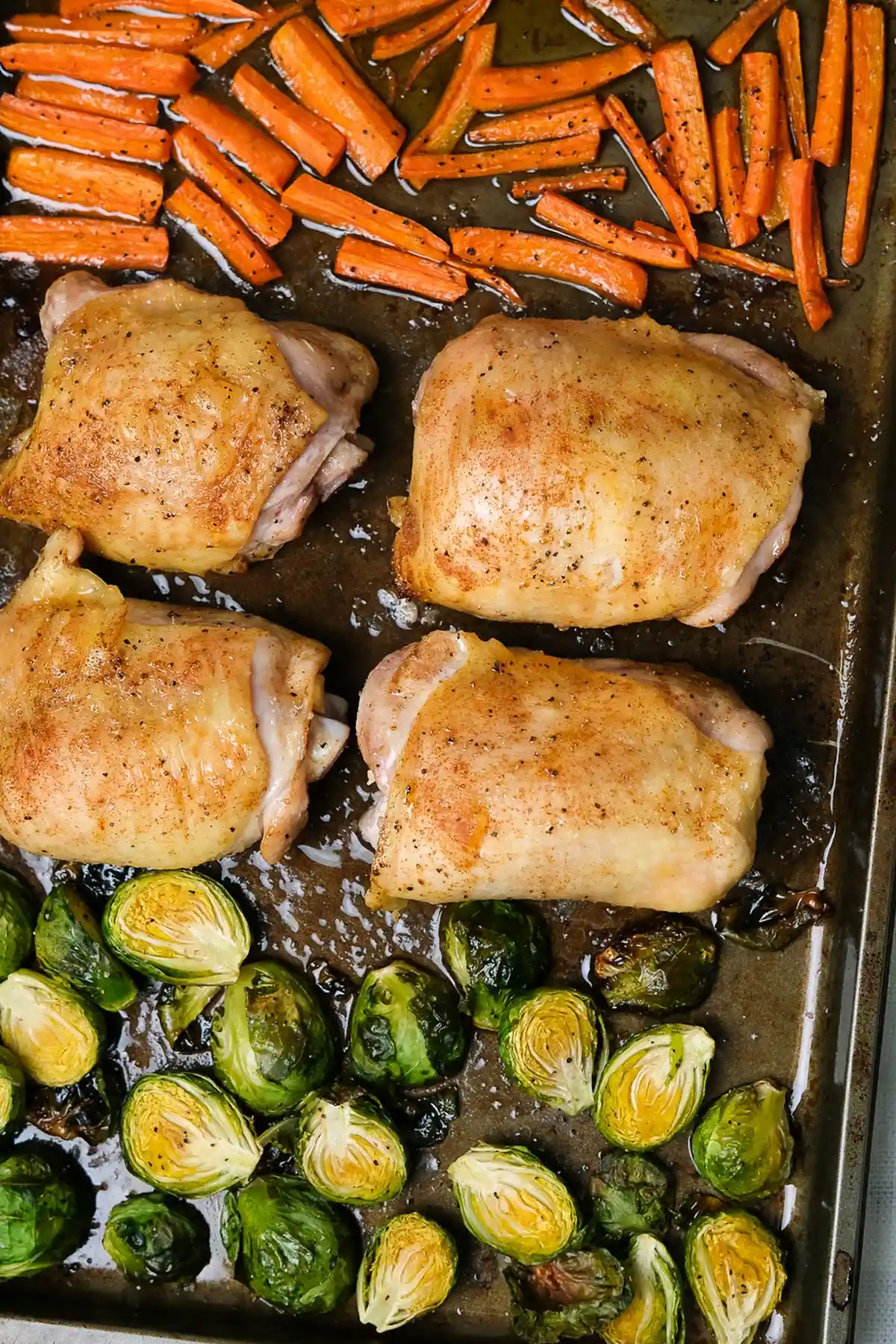 Easy Roasted Chicken Thigh and Vegetable Sheet Pan Dinner 3 Easy Roasted Chicken Thigh and Vegetable Sheet Pan Dinner