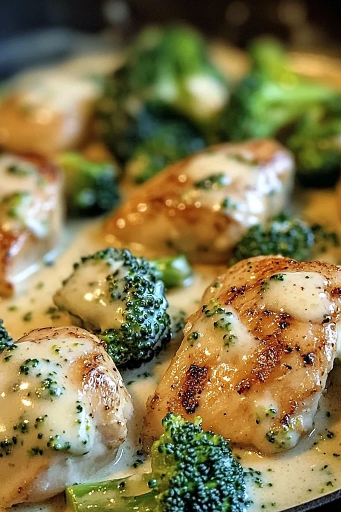Creamy Garlic Chicken and Broccoli Skillet 3 Creamy Garlic Chicken and Broccoli Skillet