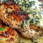Creamy Garlic Chicken with Roasted Baby Potatoes 4 Creamy Garlic Chicken with Roasted Baby Potatoes