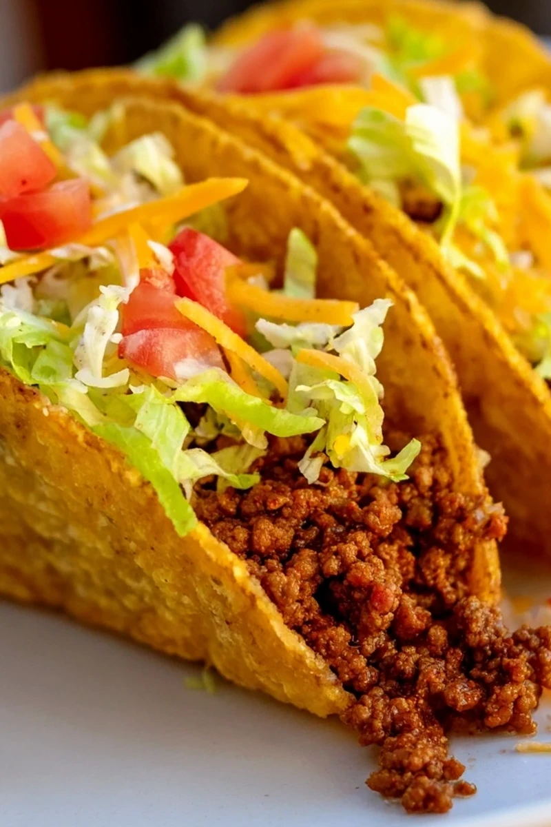 Beef Tacos Hard Shells Cheese 3 Beef Tacos Hard Shells Cheese
