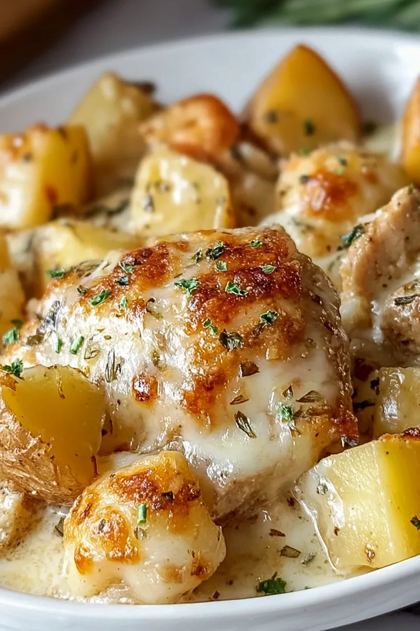 Garlic Parmesan Crockpot Chicken and Potatoes 3 Garlic Parmesan Crockpot Chicken and Potatoes