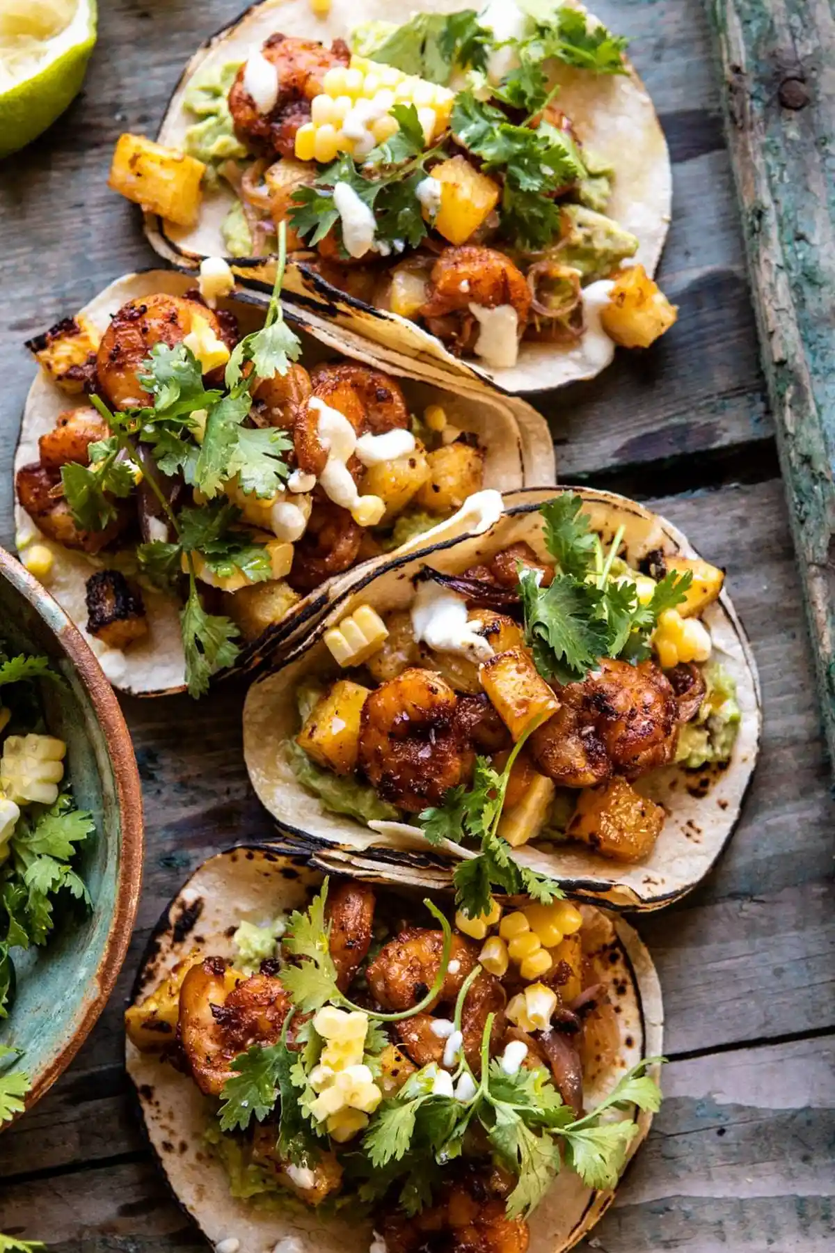 Sheet Pan Hawaiian Pineapple Shrimp Tacos with Creamy Jalapeño Special Sauce 3 Sheet Pan Hawaiian Pineapple Shrimp Tacos with Creamy Jalapeño Special Sauce