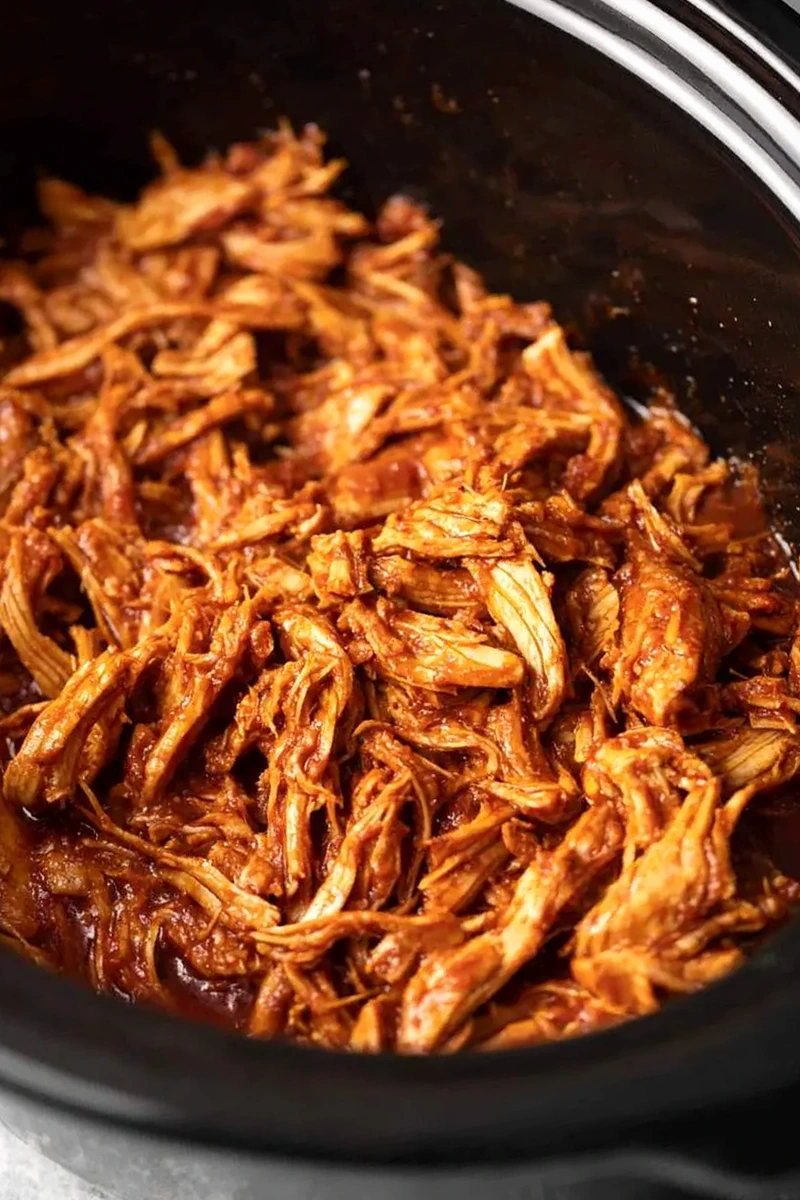 Slow-Cooker Pulled Barbecue Chicken 3 Slow-Cooker Pulled Barbecue Chicken