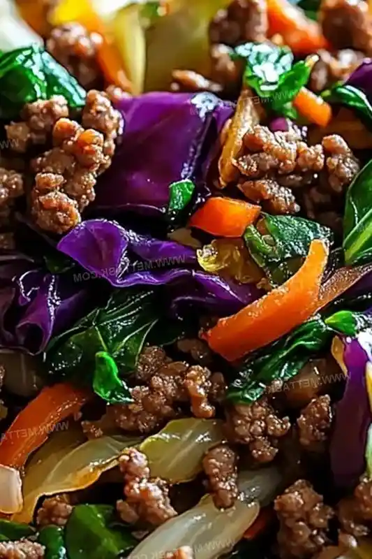 Savory Ground Beef and Cabbage Stir-Fry