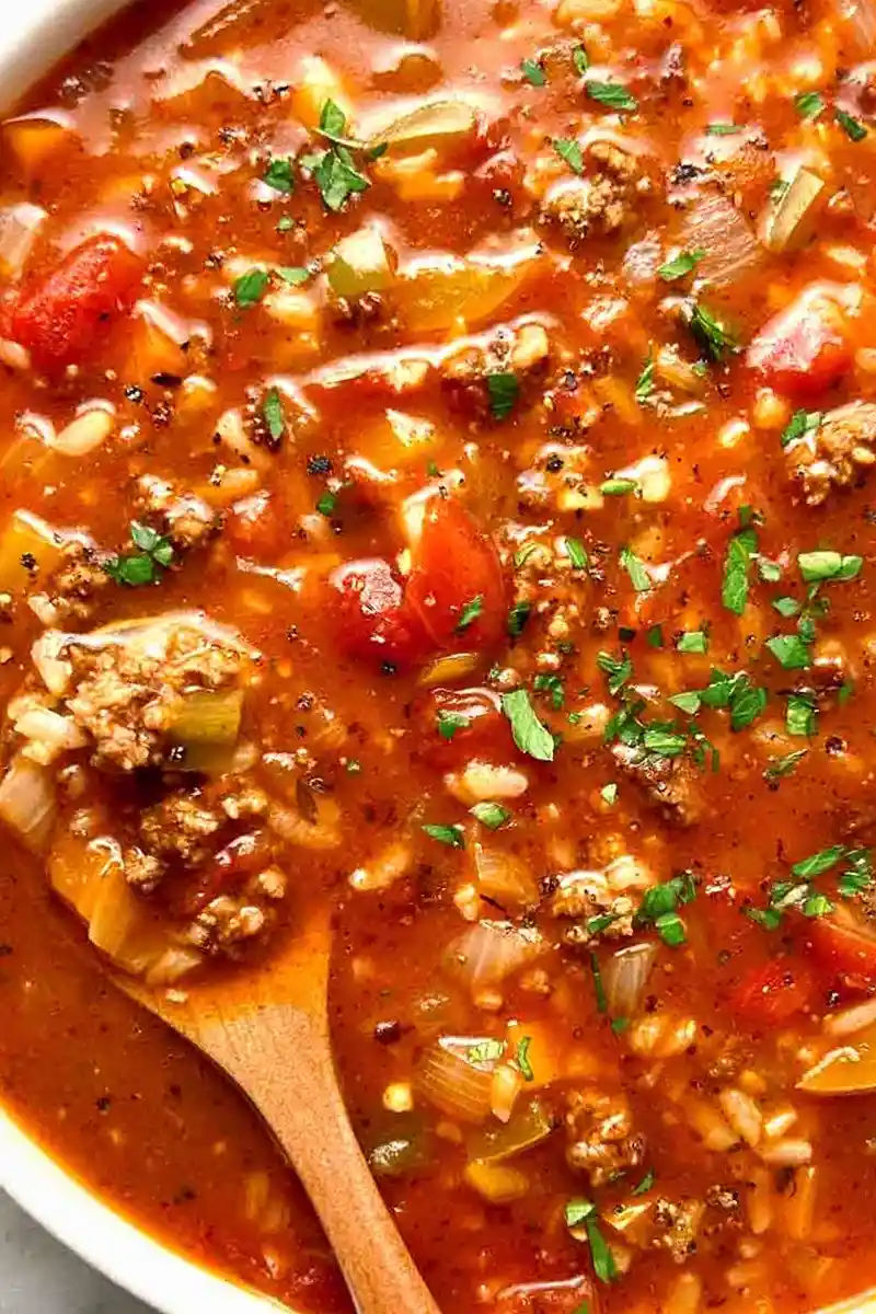 Cozy One-Pot Stuffed Pepper Soup 3 Cozy One-Pot Stuffed Pepper Soup